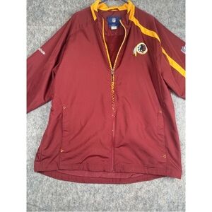 Reebok NFL On Field Jacket Men's Size Large Maroon Washington Redskins Full Zip